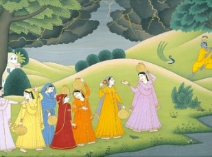 Gopis in Vrindavana
