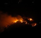 Summer fires in pine forests around Shimla airport