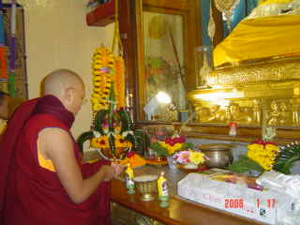 Tibetan Monk worshipping