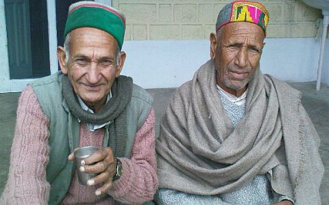 A smile on old people in Himachal