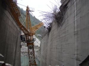 Damaged Crane at Chamera III Dam site