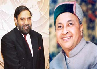 Anand Sharma and Virbhadra Singh - Himachal Pradesh Congress Leaders