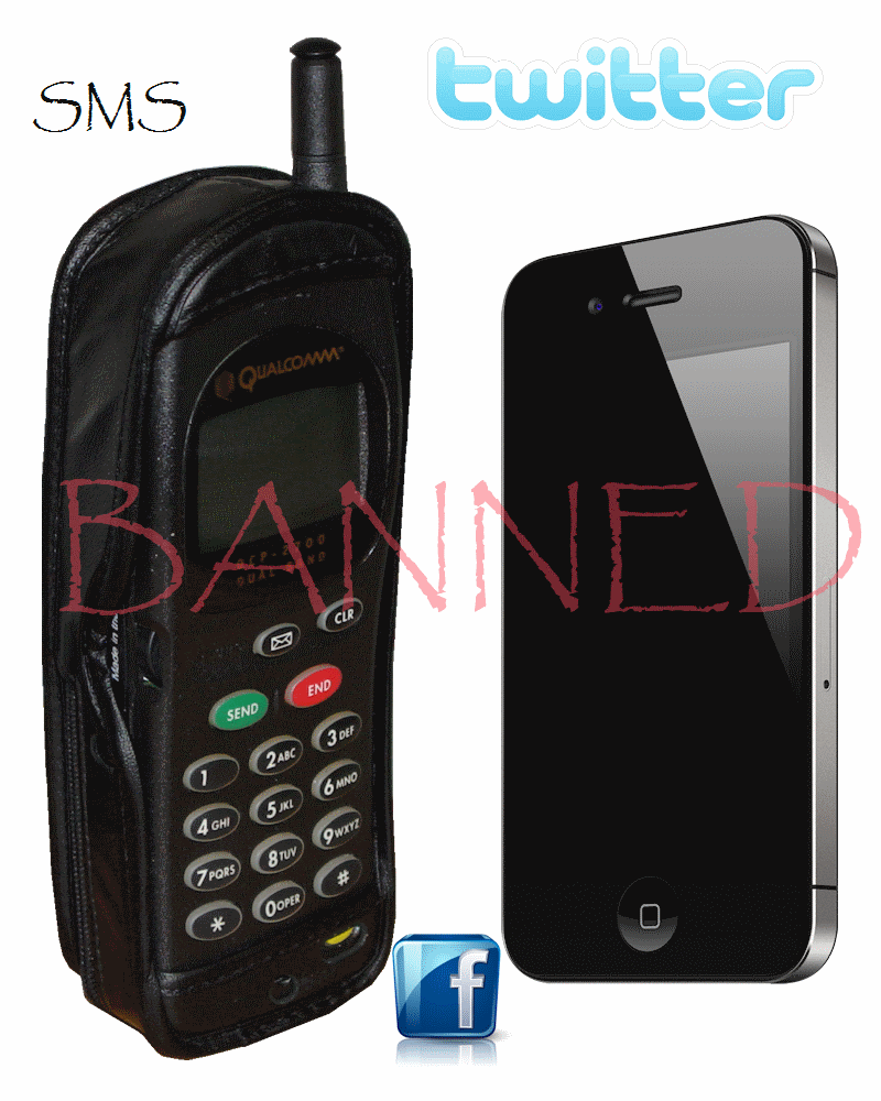 Cell Phone SMS Scoial Networking Ban