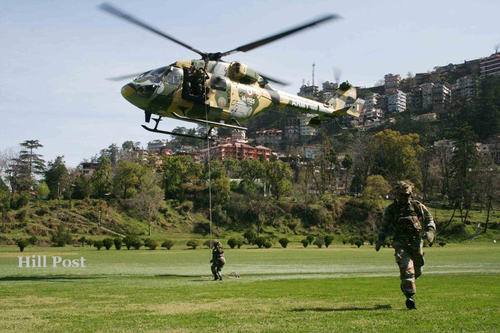 Army Mock Drill at Annadale Ground in Shimla