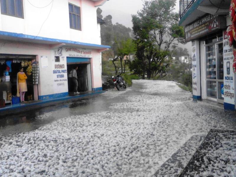Hail Storm in District Mandi, Himachal Pradesh
