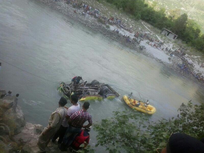 Bus plunges into Beas River, 20 feared dead
