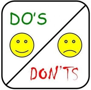 Dos and don'ts while travelling