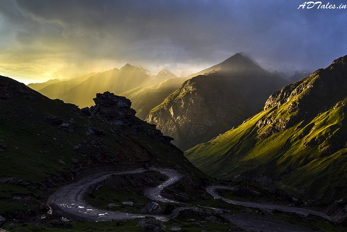 A beautiful Surreal sunset in Himalayas (Spiti Valley)