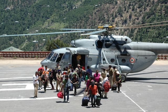 Tourists today brought to safety at Rampur helipad