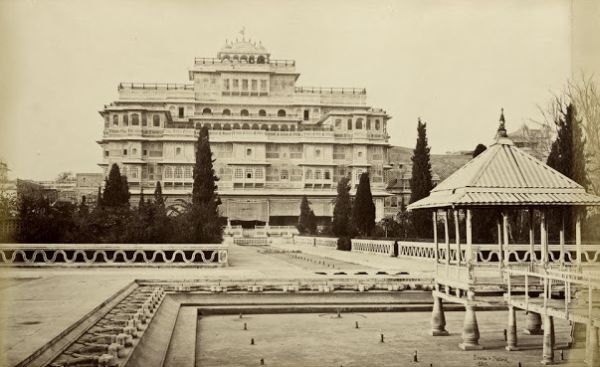 Chandra Mahal (Part of City Palace) in Jaipur, Rajasthan - c1870's