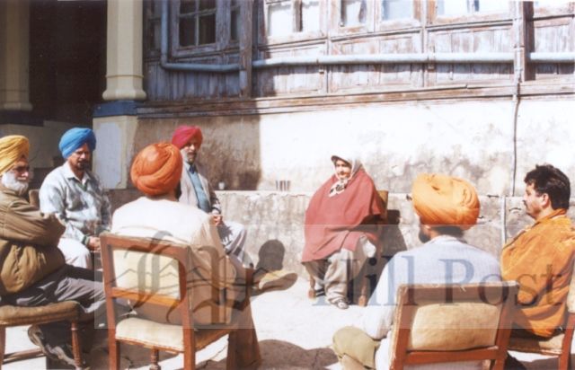 Shortly before her death Maheepinder Kaur with some members of the Maharawal Khewaji Trust