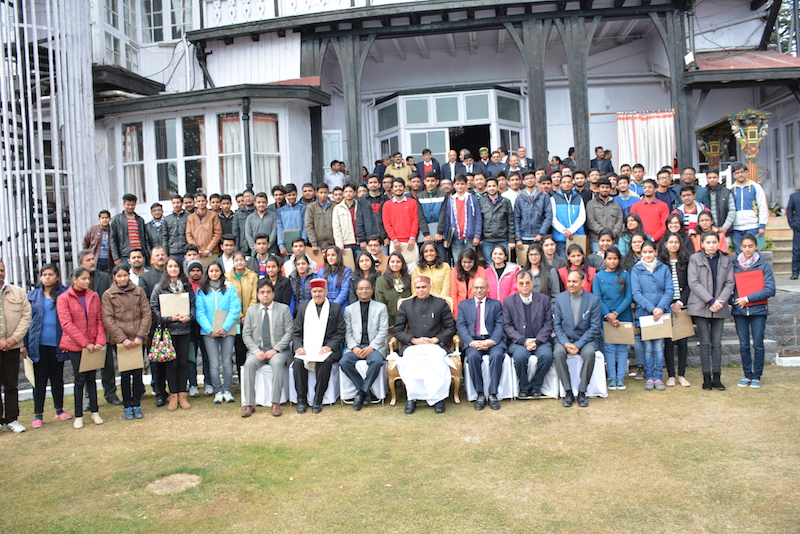 SJVN 2015 Merit Scholarship Holders with Governor of Himachal Pradesh